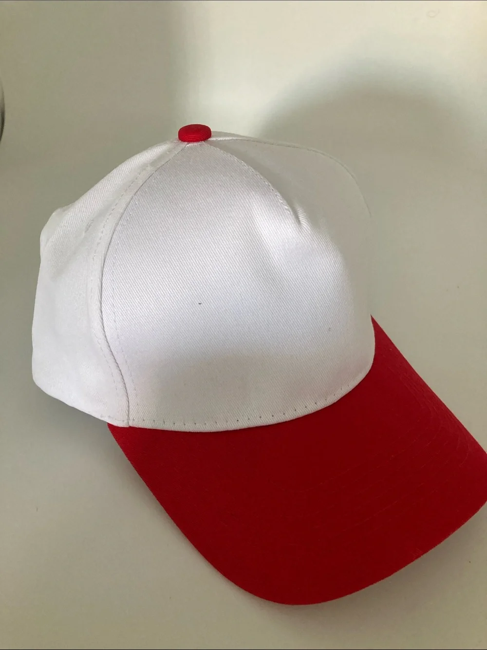 Classic Kids Baseball Cap - White and Red